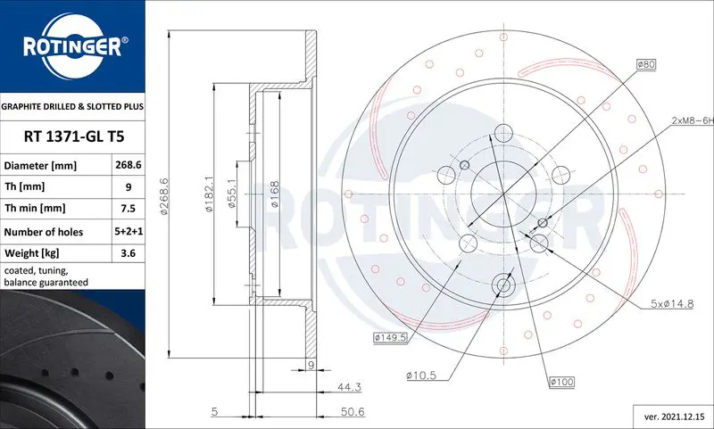 Handler.Part Brake disc ROTINGER RT1371GLT5 1