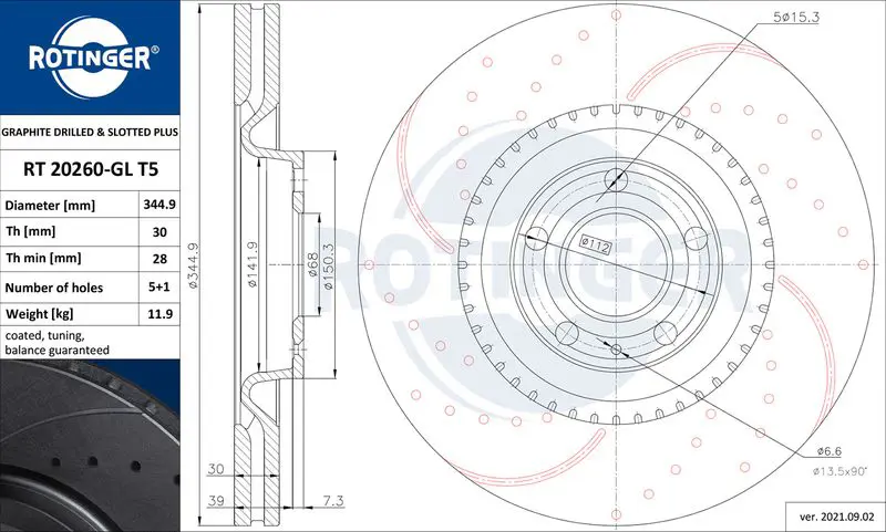 Handler.Part Brake disc ROTINGER RT20260GLT5 1