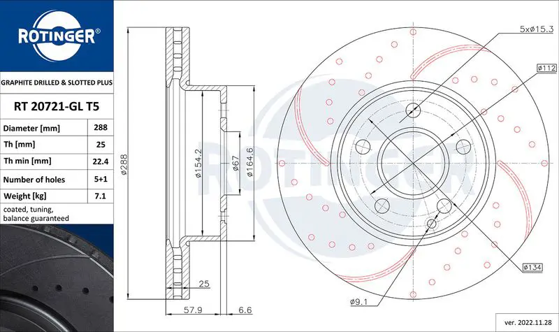 Handler.Part Brake disc ROTINGER RT20721GLT5 1