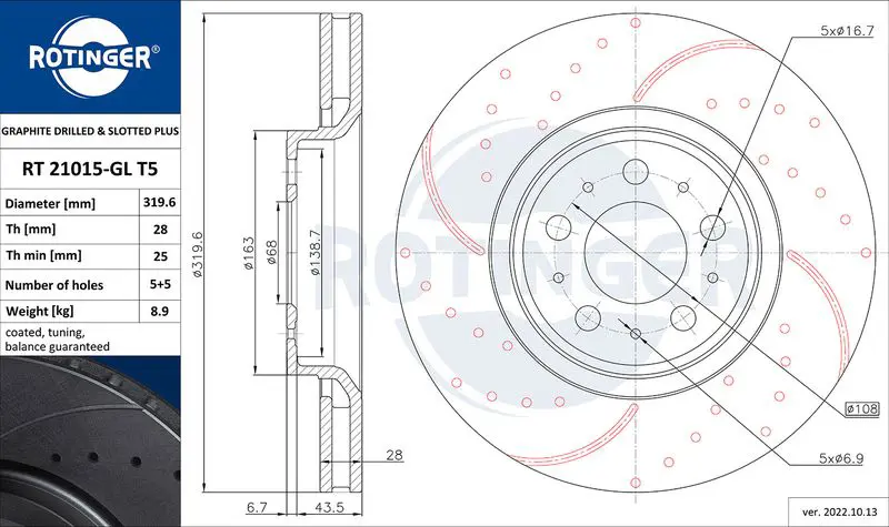 Handler.Part Brake disc ROTINGER RT21015GLT5 1