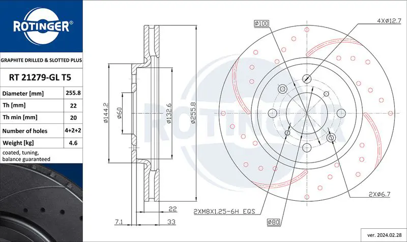 Handler.Part Brake disc ROTINGER RT21279GLT5 1