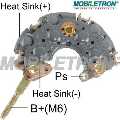 Handler.Part Rectifier, alternator MOBILETRON RN13 1