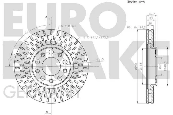 Handler.Part Brake disc EUROBRAKE 5815201034 3