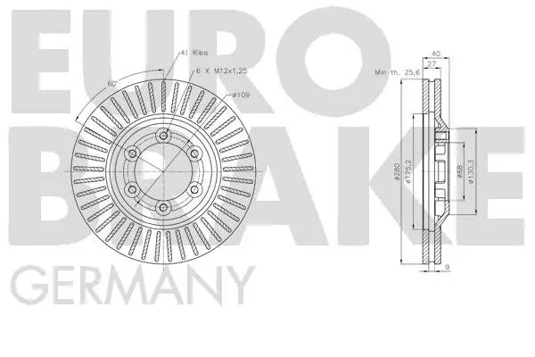 Handler.Part Brake disc EUROBRAKE 5815201404 3