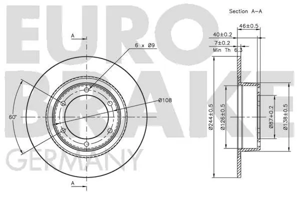 Handler.Part Brake disc EUROBRAKE 5815201901 3