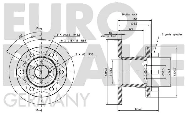 Handler.Part Brake disc EUROBRAKE 5815202321 3