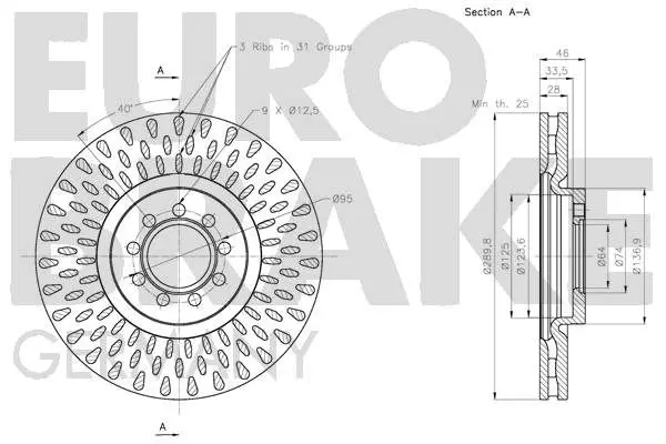 Handler.Part Brake disc EUROBRAKE 5815202357 3