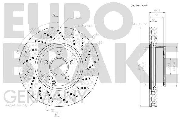 Handler.Part Brake disc EUROBRAKE 58152033102 3