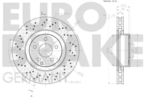 Handler.Part Brake disc EUROBRAKE 58152033119 3