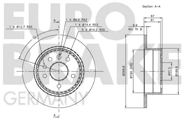 Handler.Part Brake disc EUROBRAKE 5815203610 3