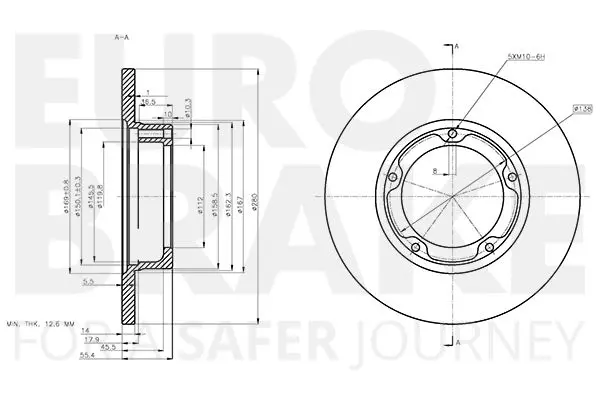 Handler.Part Brake disc EUROBRAKE 5815203733 3