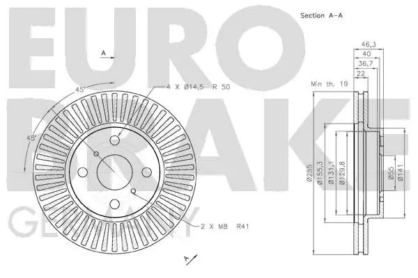 Handler.Part Brake disc EUROBRAKE 58152045107 3