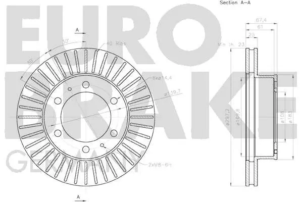 Handler.Part Brake disc EUROBRAKE 58152045140 3