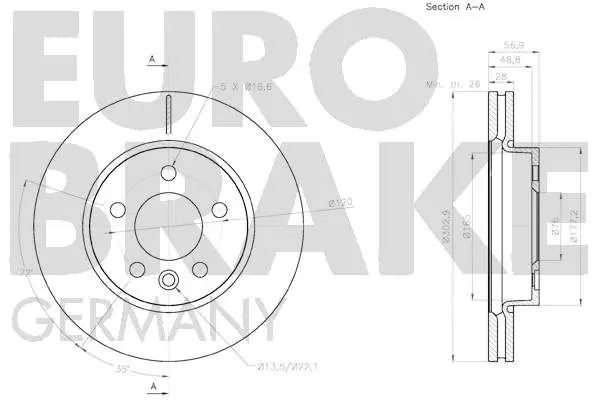 Handler.Part Brake disc EUROBRAKE 58152047139 3