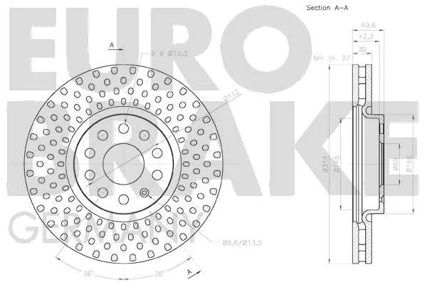 Handler.Part Brake disc EUROBRAKE 58152047146 3