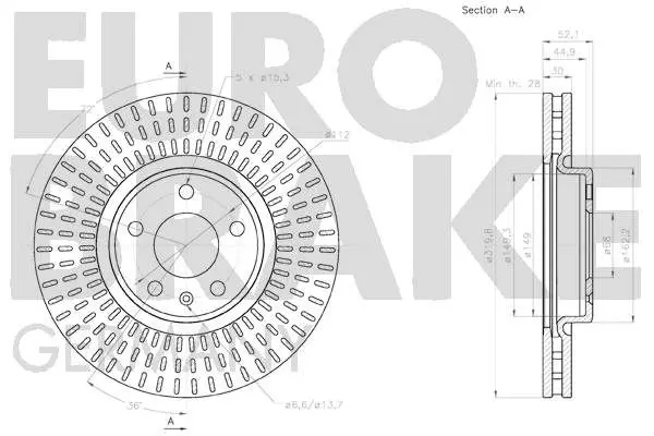 Handler.Part Brake disc EUROBRAKE 58152047153 3