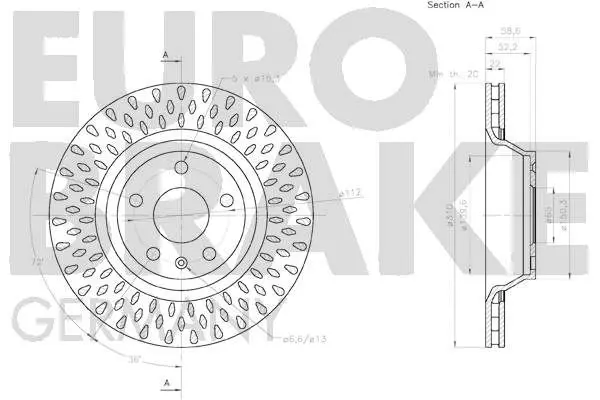 Handler.Part Brake disc EUROBRAKE 58152047163 3