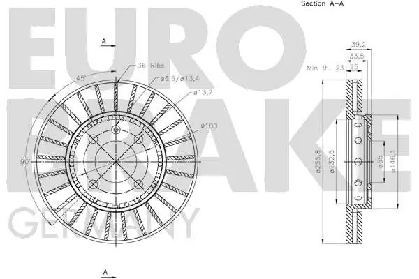 Handler.Part Brake disc EUROBRAKE 5815204785 3