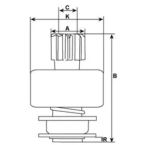 Handler.Part Freewheel gear, starter HC-Cargo 130027 2