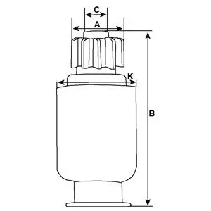 Handler.Part Freewheel gear, starter HC-Cargo 130539 2