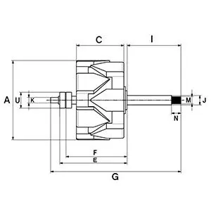 Handler.Part Rotor, alternator HC-Cargo 131947 2