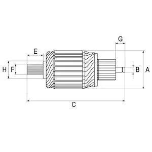 Handler.Part Armature, starter HC-Cargo 132484 2