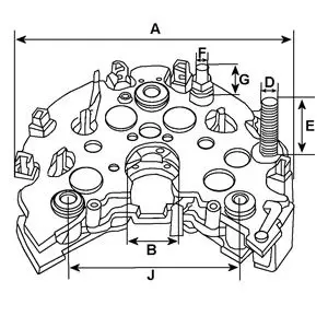 Handler.Part Rectifier, alternator HC-Cargo 132540 3