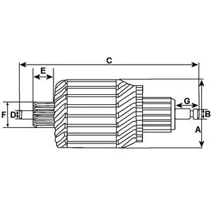 Handler.Part Armature, starter HC-Cargo 132815 2