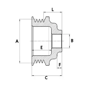 Handler.Part Pulley, alternator HC-Cargo 133870 2