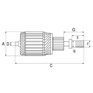 Handler.Part Armature, starter HC-Cargo 134121 2