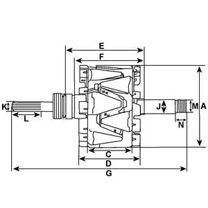 Handler.Part Rotor, alternator HC-Cargo 136286 2