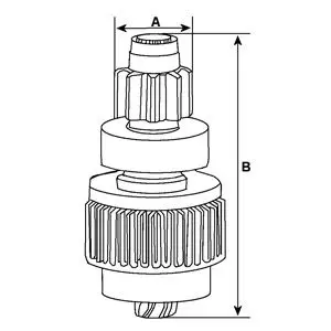 Handler.Part Freewheel gear, starter HC-Cargo 137277 2