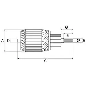 Handler.Part Armature, starter HC-Cargo 138675 2