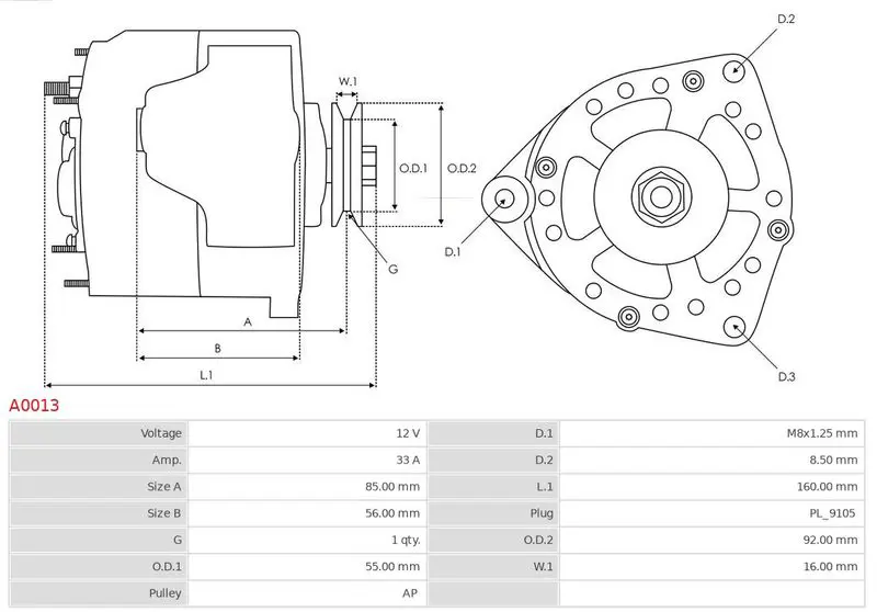 Handler.Part Alternator AS-PL A0013 6