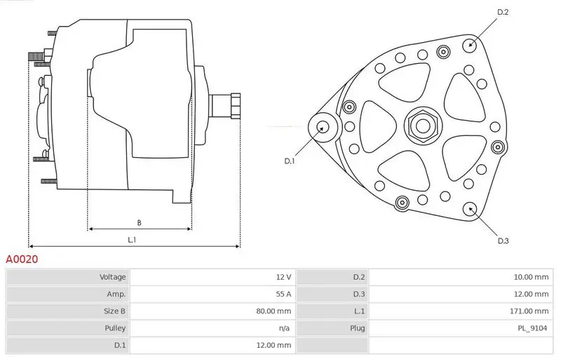 Handler.Part Alternator AS-PL A0020 5