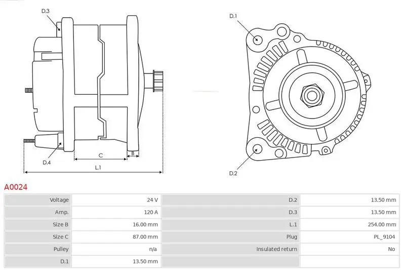 Handler.Part Alternator AS-PL A0024 5