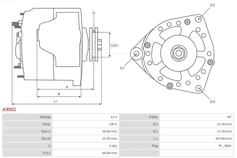 Handler.Part Alternator AS-PL A9002 5