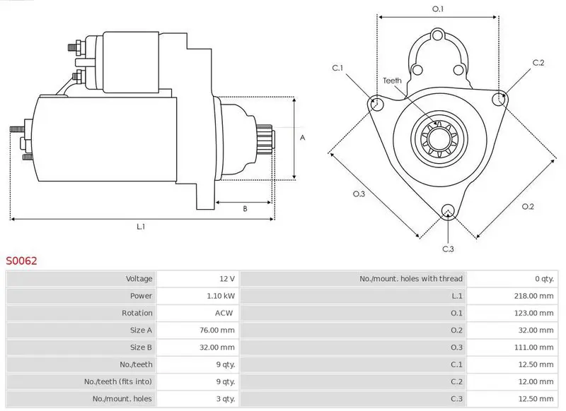 Handler.Part Starter AS-PL S0062 5