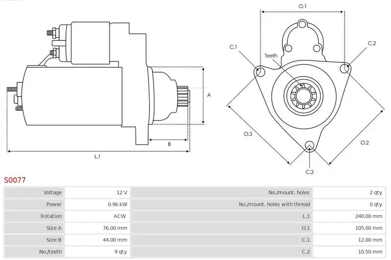 Handler.Part Starter AS-PL S0077 5