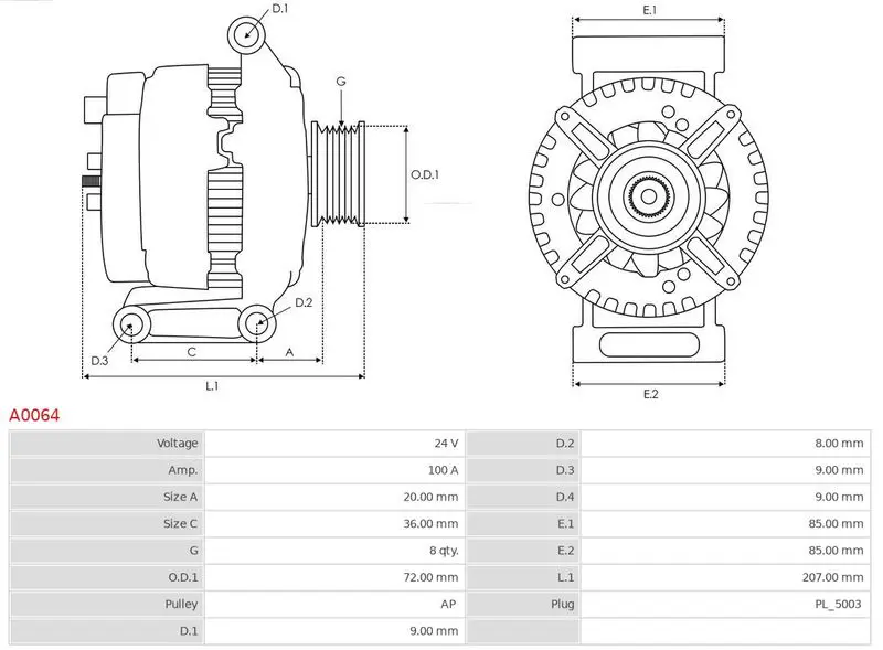 Handler.Part Alternator AS-PL A0064 5