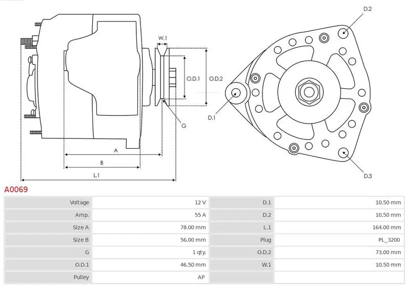 Handler.Part Alternator AS-PL A0069 6