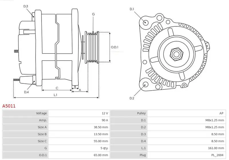 Handler.Part Alternator AS-PL A5011 5