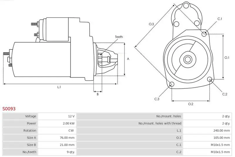 Handler.Part Starter AS-PL S0093 5