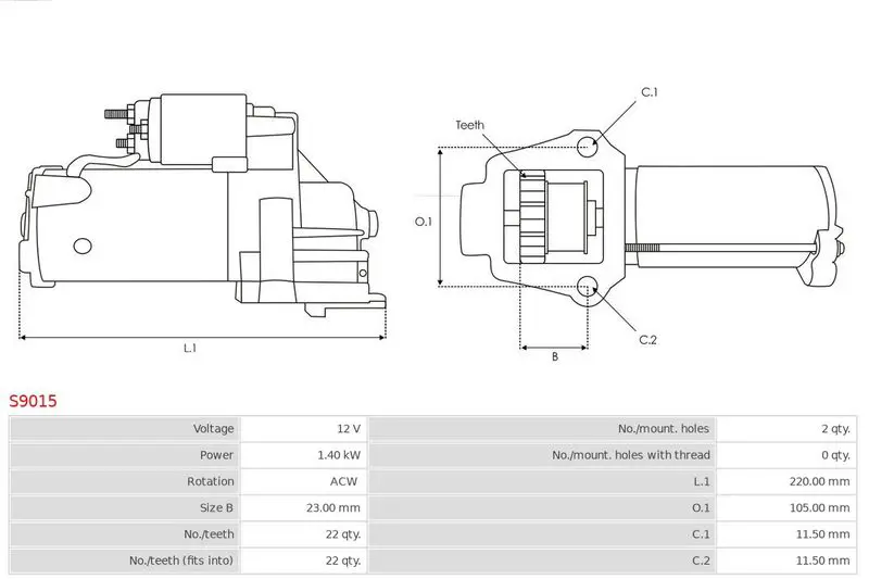 Handler.Part Starter AS-PL S9015 5