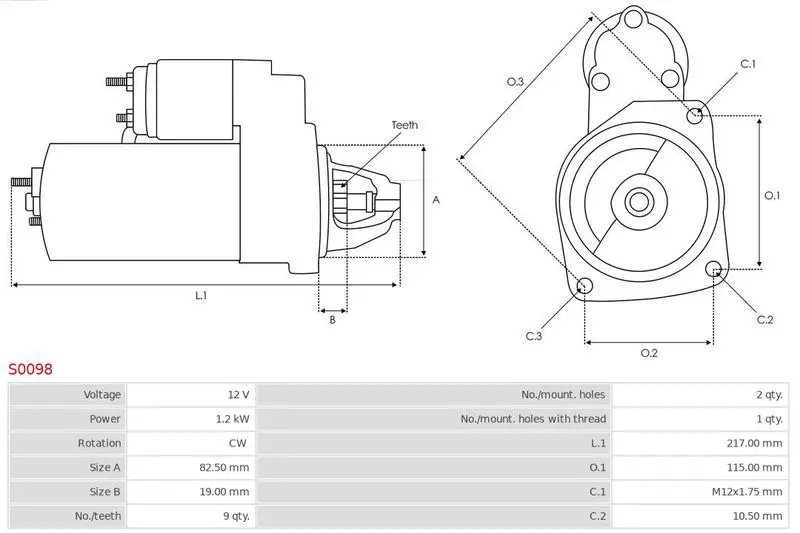 Handler.Part Starter AS-PL S0098 5