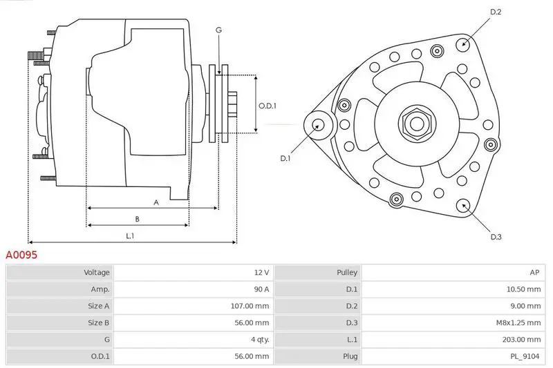 Handler.Part Alternator AS-PL A0095 5