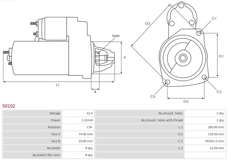 Handler.Part Starter AS-PL S0102 5