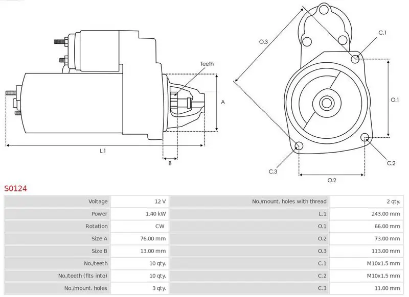 Handler.Part Starter AS-PL S0124 5