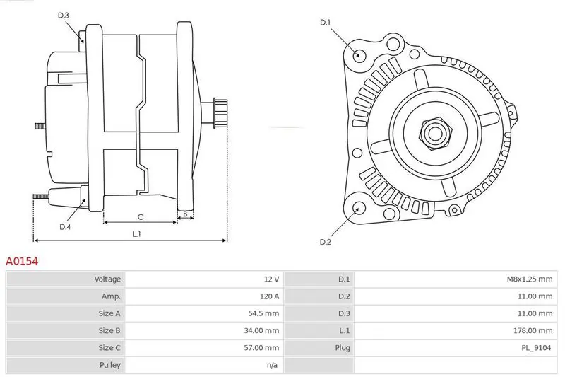 Handler.Part Alternator AS-PL A0154 5