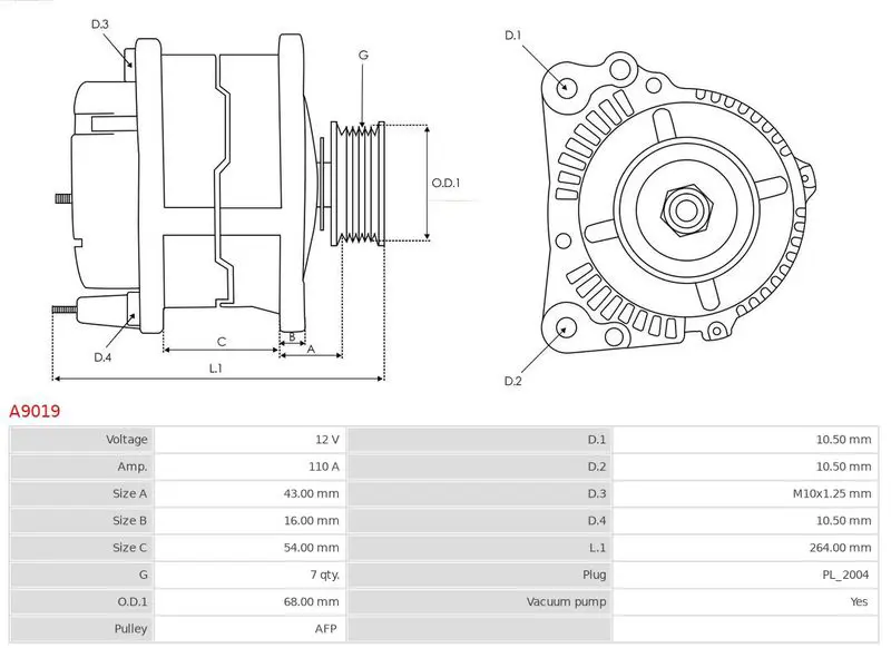 Handler.Part Alternator AS-PL A9019 5